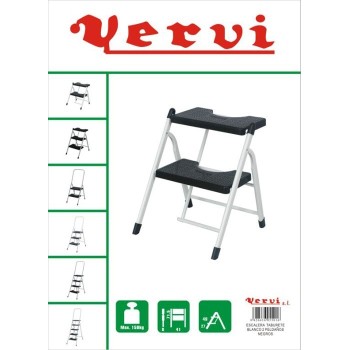 ESCALERA/TABURETE BLANCO 2PELD. VERVI