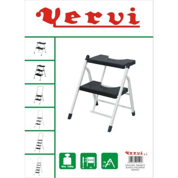 ESCALERA/TABURETE BLANCO 2PELD. VERVI