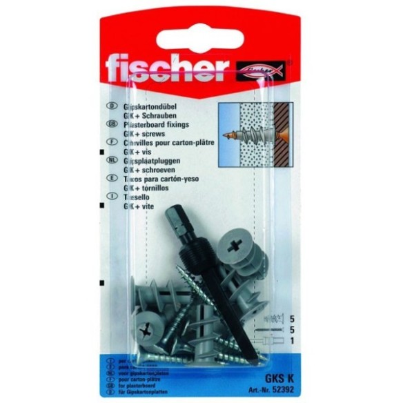 TACO FISCHER PLACA YESO GK 22 NYLON 100UDS