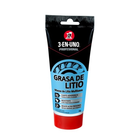 GRASA DE LITIO MULTIUSOS 3-EN-UNO TUBO 150 G