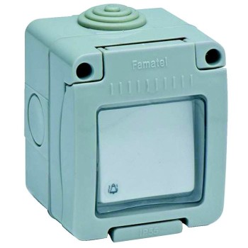 PULSADOR TIMBRE 10A-250V ESTANCO IP55 FAMATEL