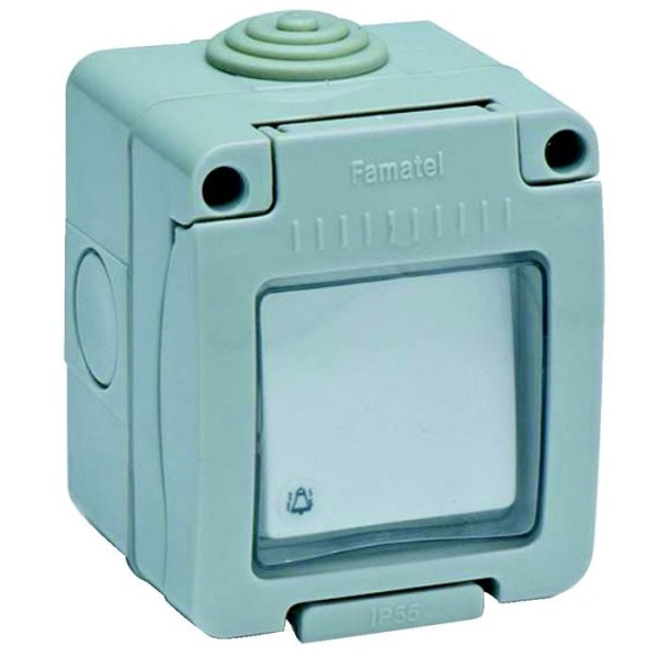 PULSADOR TIMBRE 10A-250V ESTANCO IP55 FAMATEL