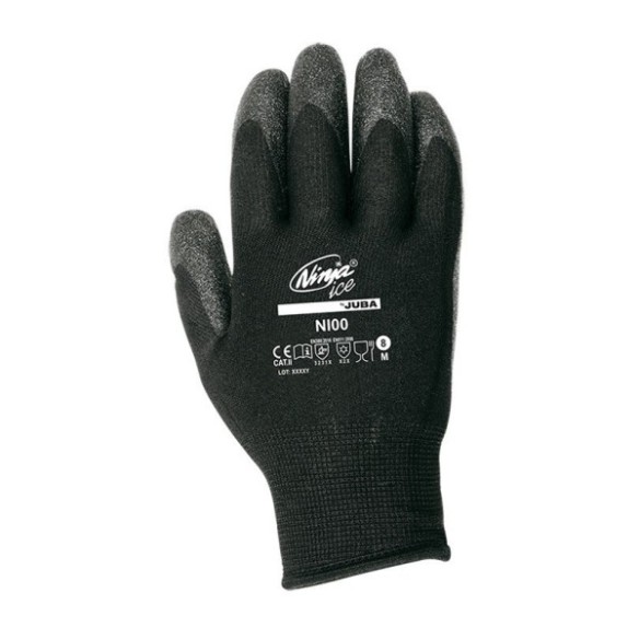 GUANTE NINJA ICE NYLON NEGRO T/7 JUBA