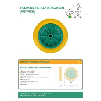 RUEDA CARRETILLA ALMACEN IMPINCHABLE