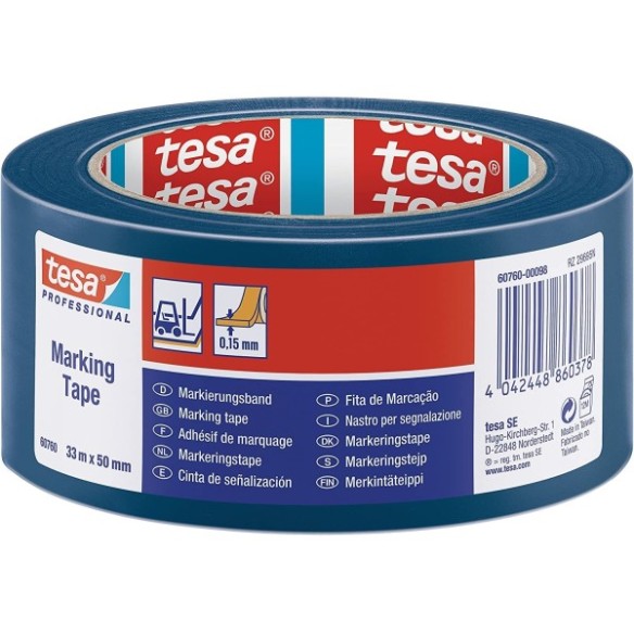 CINTA SEÑALIZACION TESA 33 M X 50 MM AZUL