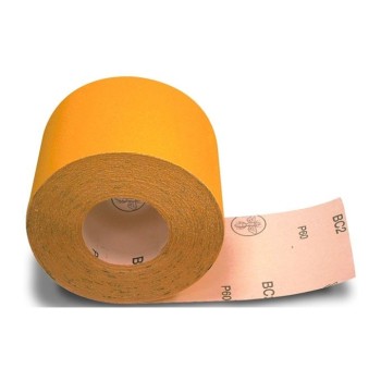 LIJA VIBRATOR FLEXOVIT BC-2 MADERA PAPEL 120X25000MM AMARILLO GR-180 ROLLO