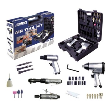 KIT HERRAMIENTAS  NEUMATICAS   AIR TOOL    34 PZAS