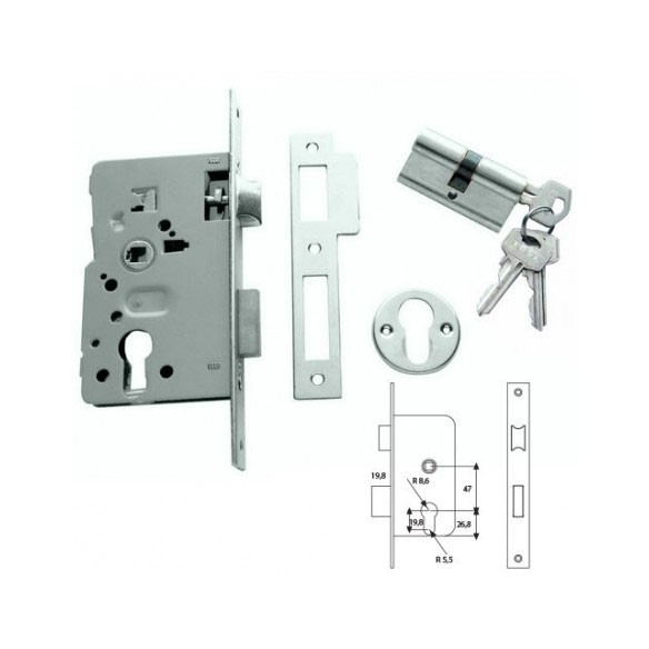 CERRADURA 2010-P-40HN TESA