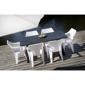 MESA KETER DANTE RESINA INYECTADA RECTANGULAR 160X90 CM