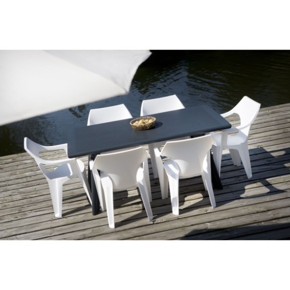 MESA KETER DANTE RESINA INYECTADA RECTANGULAR 160X90 CM