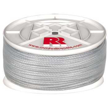 CUERDA CABLEADA PLASTIFICADA CARRETE PE 4C POLIETILENO Ø 5 MM BLANCO 200M