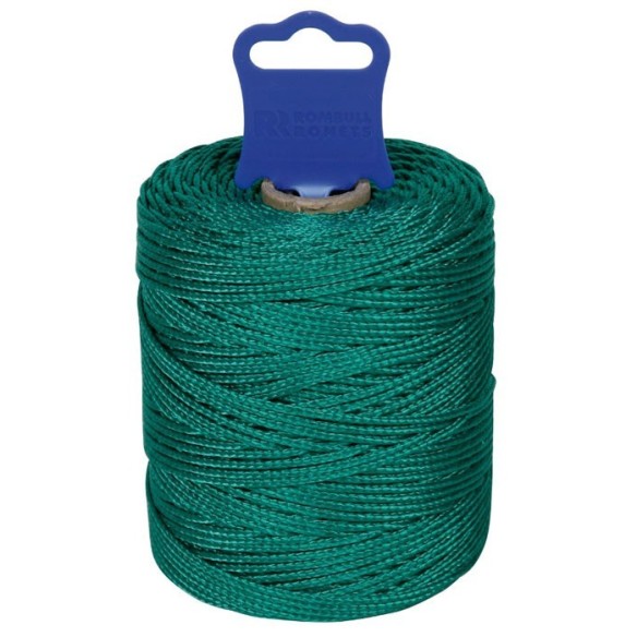 CORDON TEXTURADO BOBINA POLIPROPILENO CON ALMA Ø 4 MM VERDE BLANCO 20 M