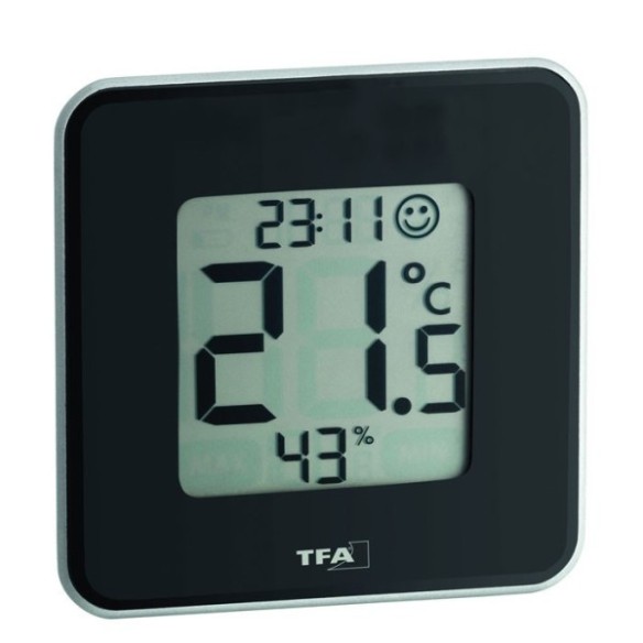 TERMOMETRO HIGROMETRO HERTER 30502101 NEGRO