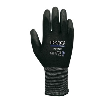 GUANTE RECUBIERTO NYLON POLIURETANO PU1400  NEGRO T 6