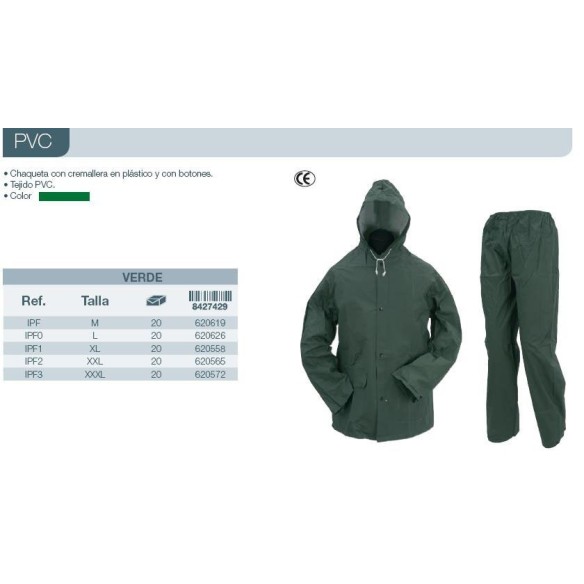 TRAJE DE AGUA FAHERMA IPUF VERDE OSCURO T-M