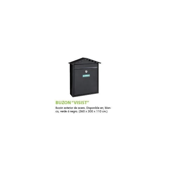BUZON ARREGUI VISIT E-5743 EXTERIOR INOX 110X260X90 MM VERDE