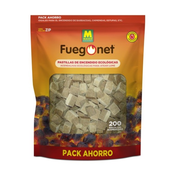 PASTILLAS ECOLOGICAS ENCENDIDO 231281N MASSO 200 UDS BOLSA