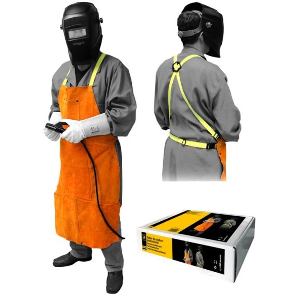 DELANTAL SOLDADOR CUERO MARRON ABRATOOLS