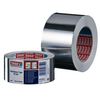 CINTA ADHESIVA TESA ALUMINIO 10 M X 50 MM ALUMINIO
