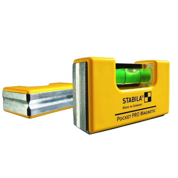 NIVEL BOLSILLO STABILA POCKET LEVEL PROF ALUMINIO 7CM 1 BURBUJA CLIP CINTURON