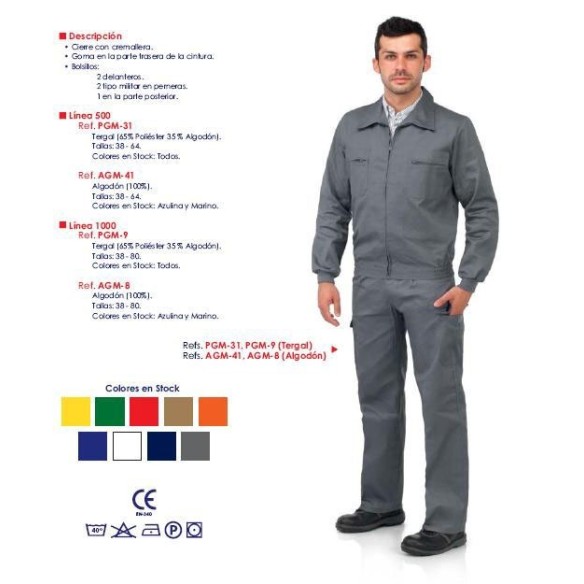 PANTALON VESIN L500 TERGAL MARINO T-50