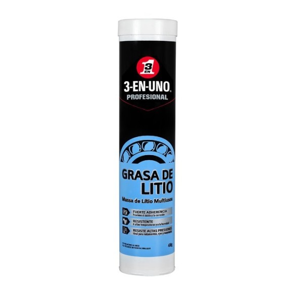 GRASA DE LITIO MULTIUSOS 3-EN-UNO CARTUCHO 400 G
