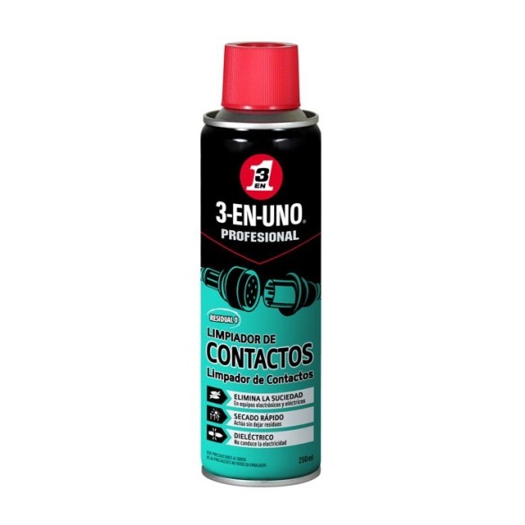 LIMPIA CONTACTOS 3-EN-UNO 250 ML