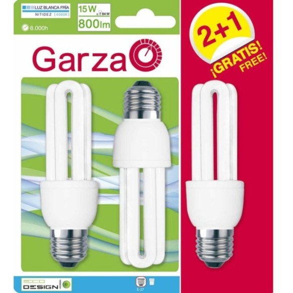 BOMBILLA BAJO CONSUMO PACK 2+1GRATIS 15W E27 IMPREX