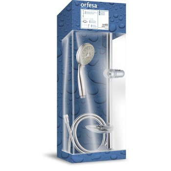 CONJUNTO DE DUCHA RYDER CON MANGO 3 POSICIONES ANTICAL. CROMO