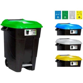 CONTENEDOR DE RESIDUOS 100LTS. 100 AP TAPA AZUL TAYG
