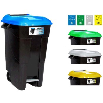 CONTENEDOR DE RESIDUOS 120LTS. 120 VP TAPA VERDE TAYG