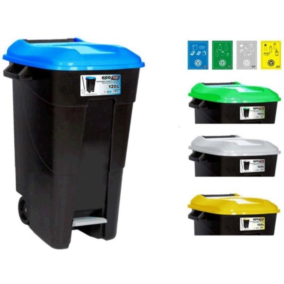 CONTENEDOR DE RESIDUOS 120LTS. 120 VP TAPA VERDE TAYG