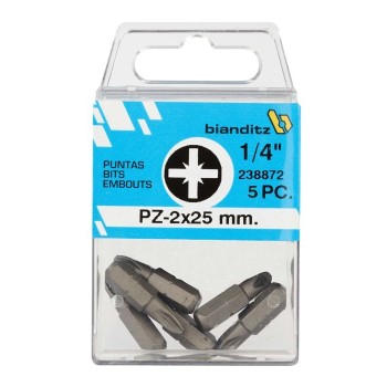 "JUEGO PUNTAS BIANDITZ 1/4""  PZ-1 25MM 10UDS"