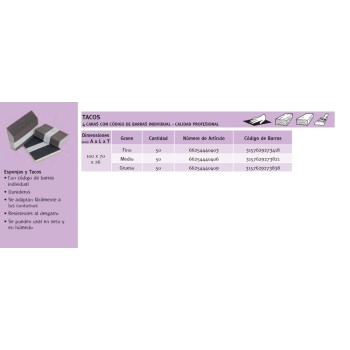 TACO LIJADOR FLEXOVIT ESPONJA 100X66X26MM GRANO MEDIO P-60