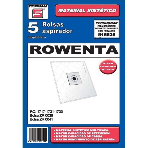 BOLSA ASPIRADOR ROWENTA 915535