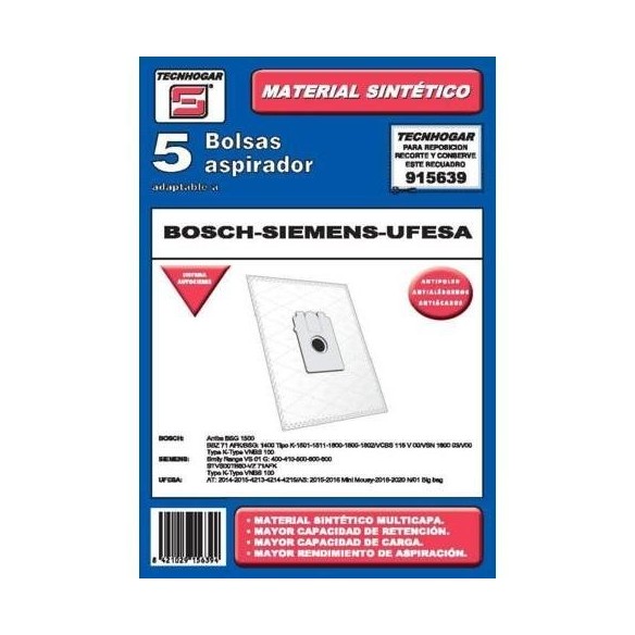 BOLSA ASPIRADOR BOSCH SIEMENS  915639