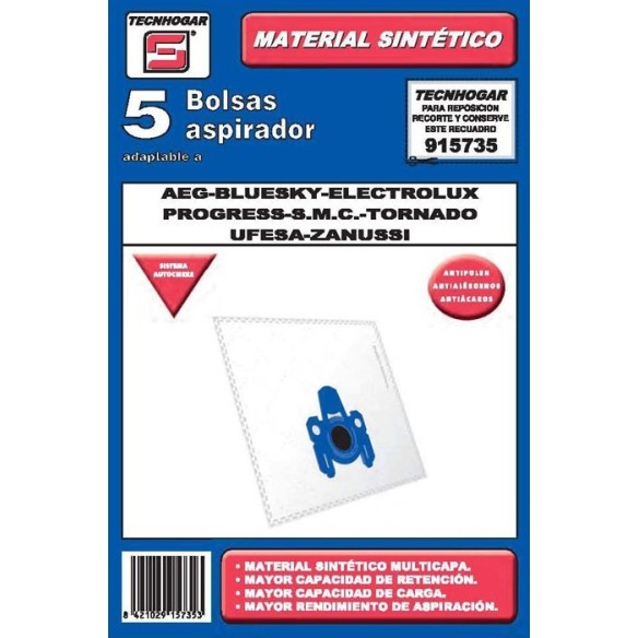 BOLSA ASPIRADOR AEG ELETROLUX 915735