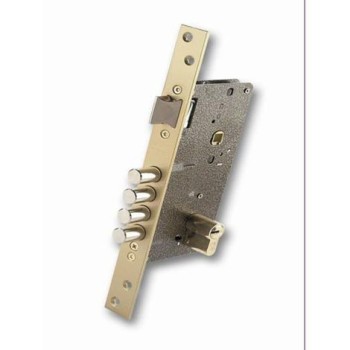 CERRADURA EZCURRA 700-B DS 15/60 MM ACERO LATONADO