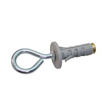 TACO NYLON CON HEMBRILLA CERRADA 8MM GRIS