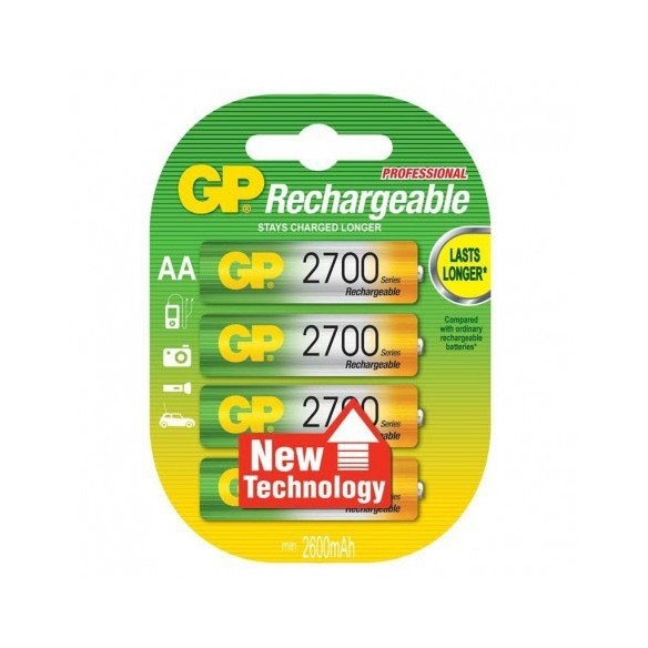 PILA RECARGABLE PRECARGADA RECYKO LR6 (AA) 1.2V 2700 mAh 4u