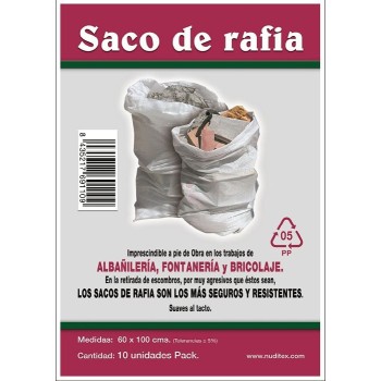 PACK DE 10 SACOS RAFIA 60x100