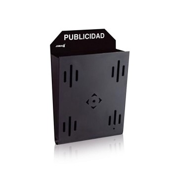 BUZON JOMA RECOGEPUBLICIDAD ACERO 380x250x110 MM NEGRO