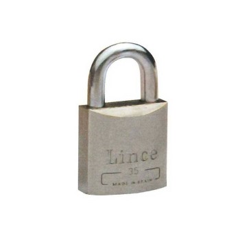 CANDADO LINCE 730-90 ARCO NORMAL 90 MM ACERO NIQUELADO