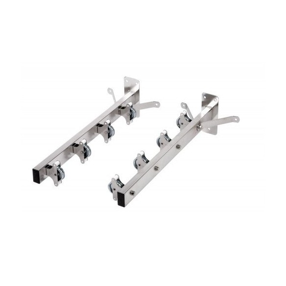 TENDEDERO PARED INOX  C/ 4 POLEAS