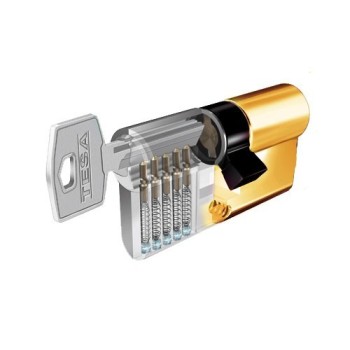 CILINDRO TESA 5030 LT 50303545L LEVA LARGA 35/45L LATON