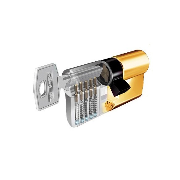 CILINDRO TESA 5030 LT 50303545L LEVA LARGA 35/45L LATON