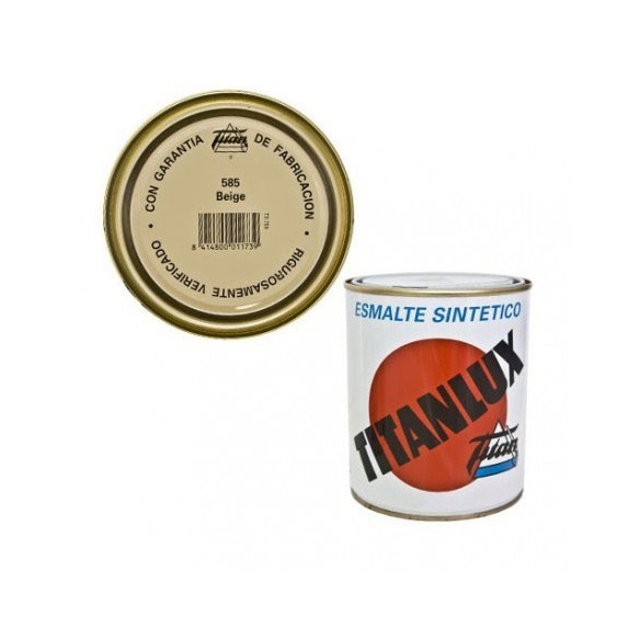 ESMALTE SINTETICO TITANLUX 585 INT/EXT 750 ML BEIGE BRILLANTE