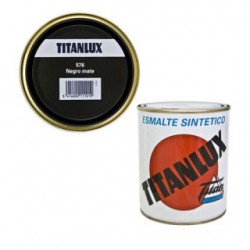 ESMALTE SINTETICO TITANLUX 576 INT/EXT 750 ML NEGRO MATE