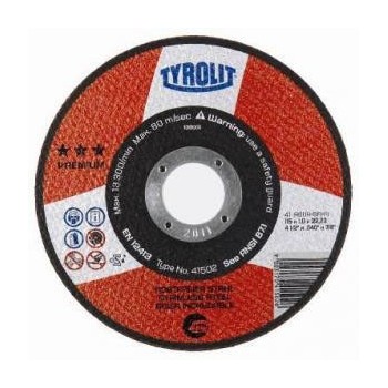 DISCO CORTE TYROLIT PREMIUM 41F A60R-BFKA ACERO 125X1 MM