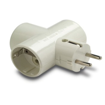 ADAPTADOR TRIPLE TT CERAMICA 16A 250V